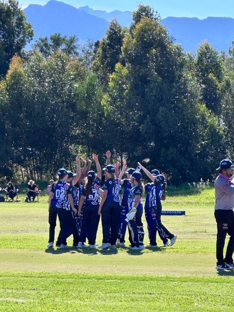 U13 Ladies cricket matchday photograph