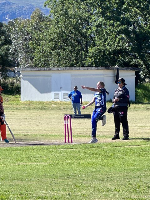U13 Ladies cricket matchday photograph
