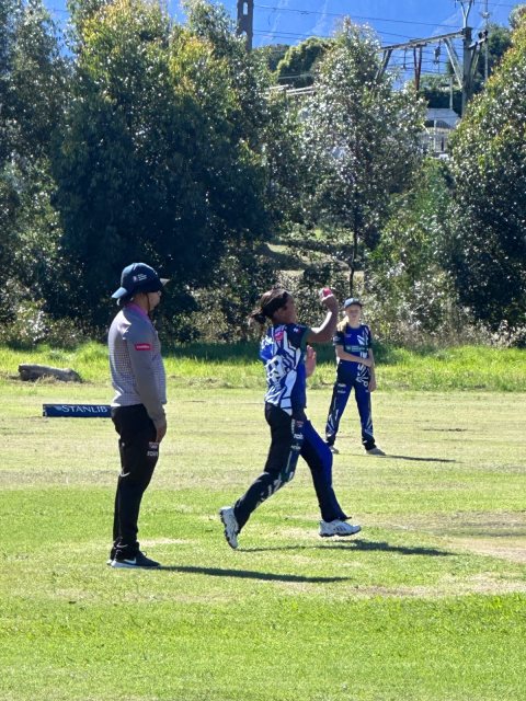 U13 Ladies cricket matchday photograph