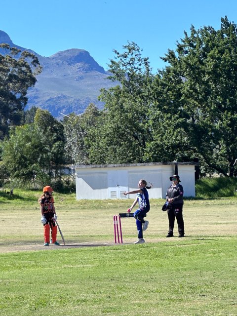 U13 Ladies cricket matchday photograph