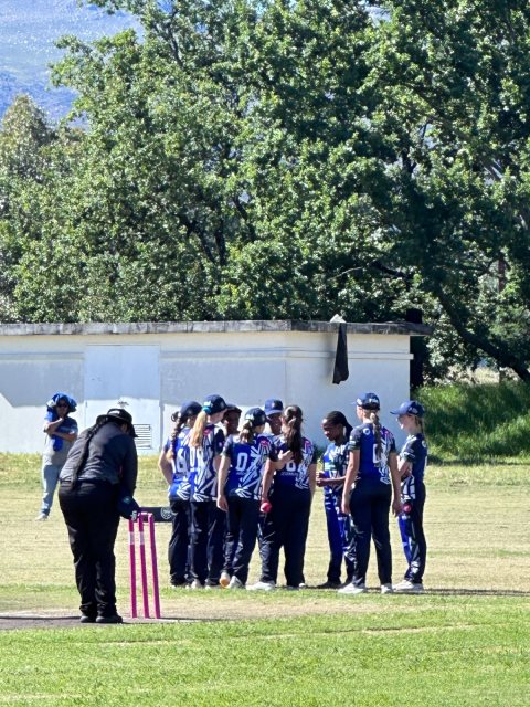 U13 Ladies cricket matchday photograph
