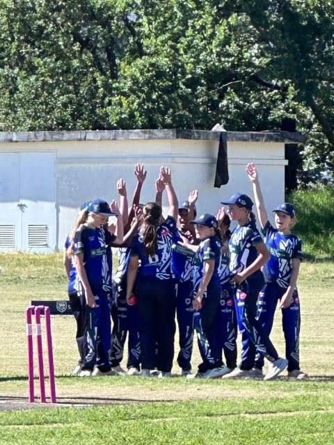 U13 Ladies cricket matchday photograph