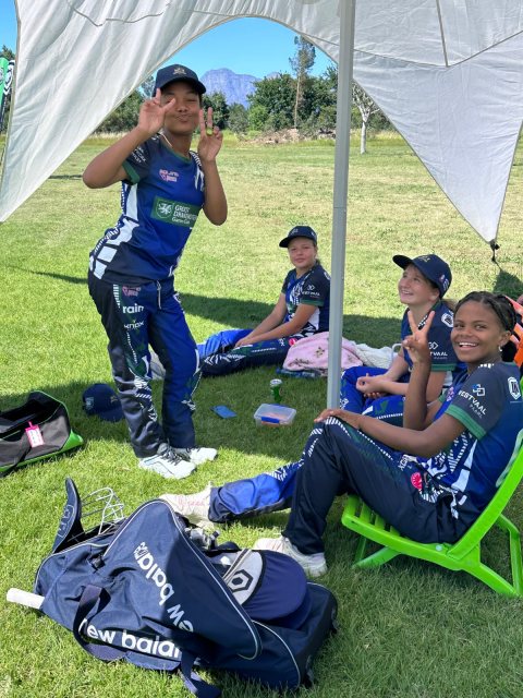 U13 Ladies cricket matchday photograph