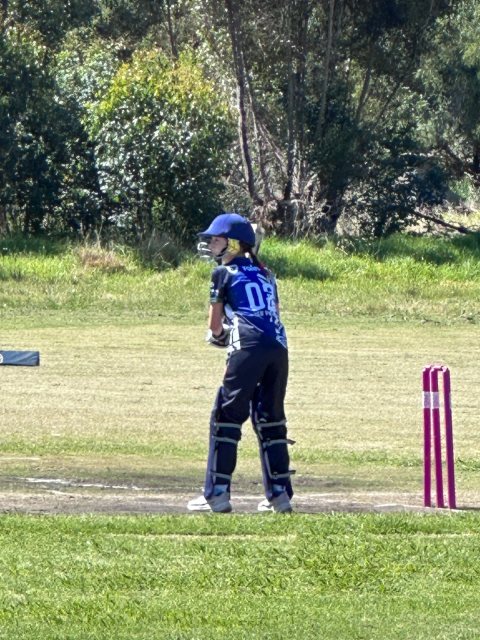 U13 Ladies cricket matchday photograph