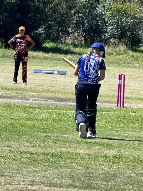 U13 Ladies cricket matchday photograph