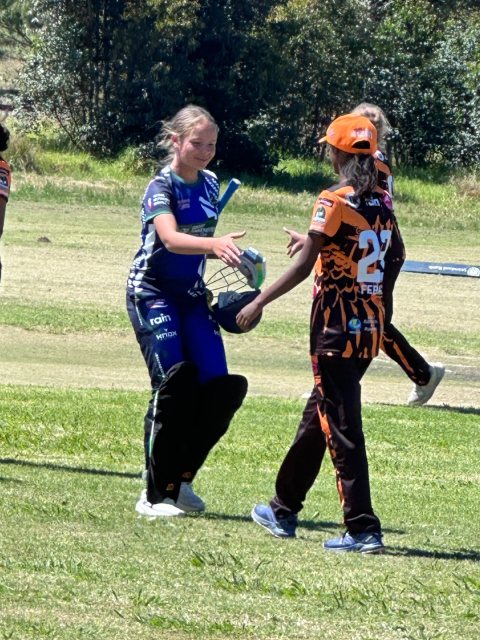 U13 Ladies cricket matchday photograph