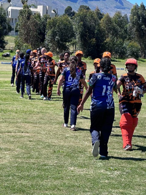 U13 Ladies cricket matchday photograph