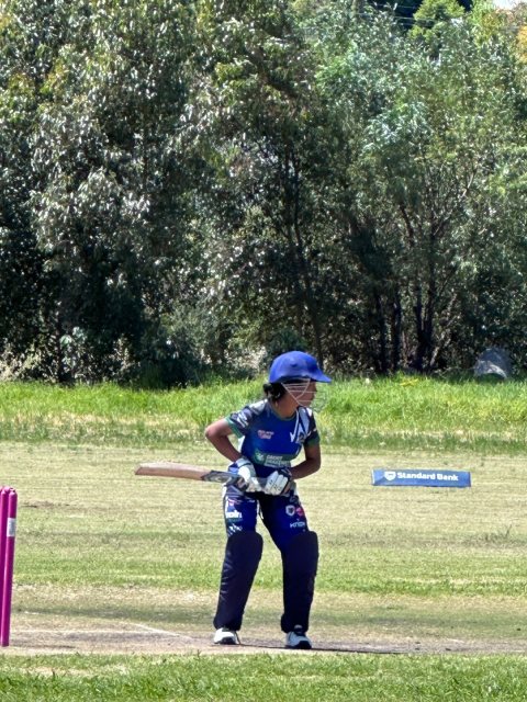U13 Ladies cricket matchday photograph