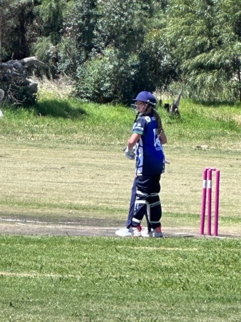 U13 Ladies cricket matchday photograph