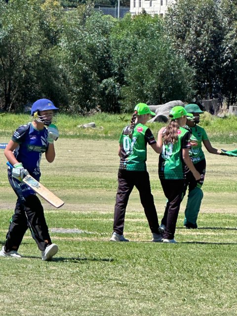 U13 Ladies cricket matchday photograph