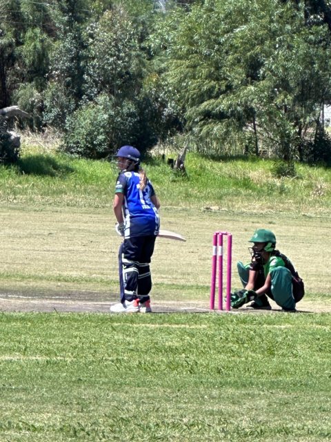 U13 Ladies cricket matchday photograph