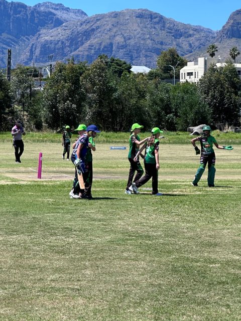 U13 Ladies cricket matchday photograph