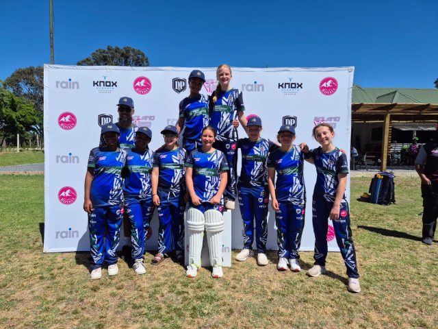 U13 Ladies cricket matchday photograph