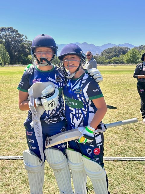 U13 Ladies cricket matchday photograph