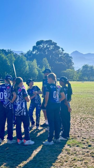 U13 Ladies cricket matchday photograph