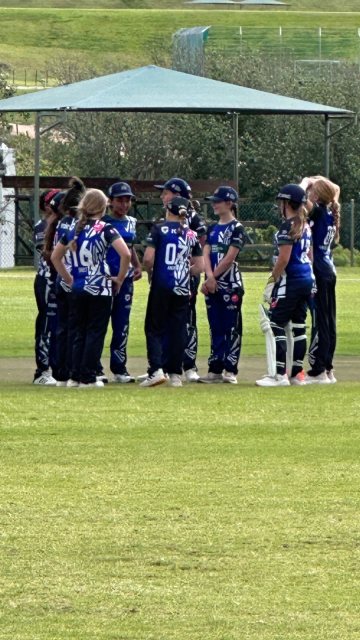 U13 Ladies cricket matchday photograph
