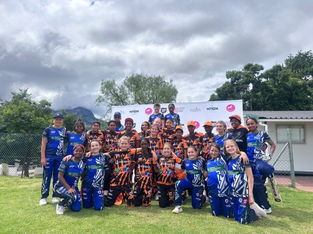 U13 Ladies cricket matchday photograph