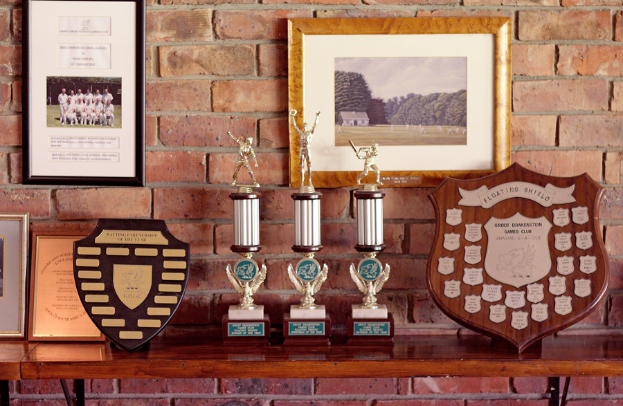 Some of the trophies on display at Groot Drak