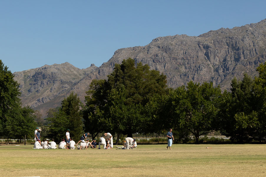 Post-match drinks on the oldest pitch in South Africa